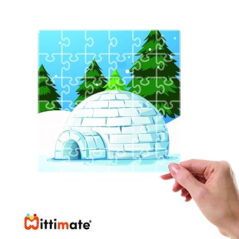 Mittimate Igloo House Jigsaw Puzzle Game for Kids Age 4 to 6 Old 36 Pieces Puzzle Toy