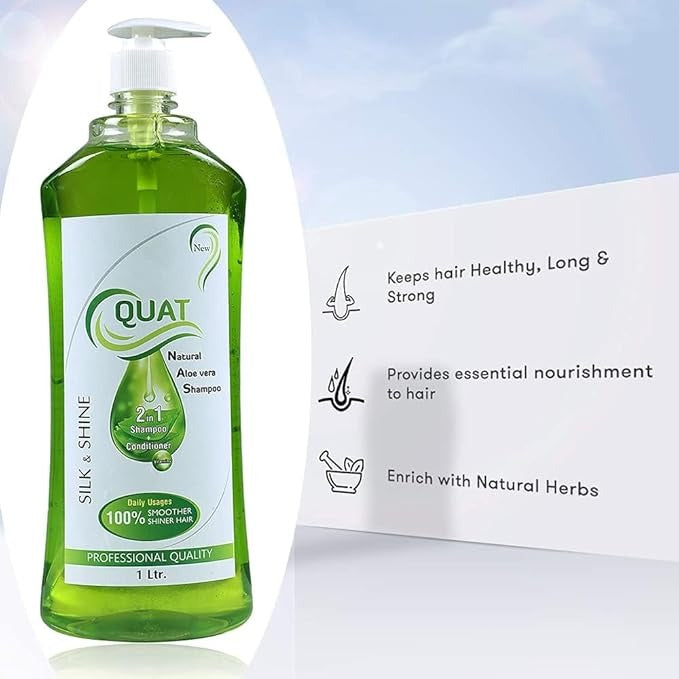 Quat Herbal & Ayurveda Aloe Vera Shampoo - 1 Litre