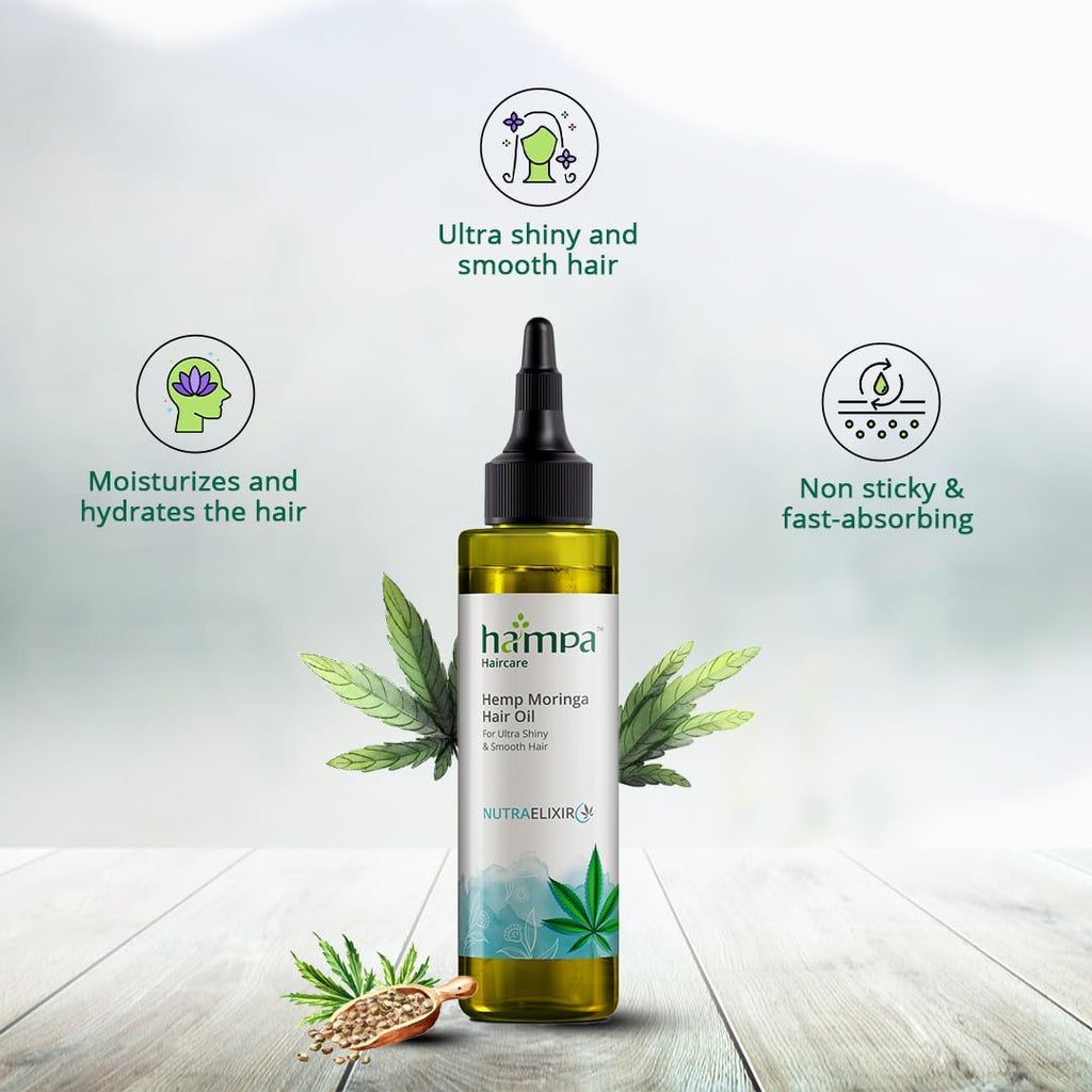 Hampa Hemp Moringa Hair Oil - 100 ml
