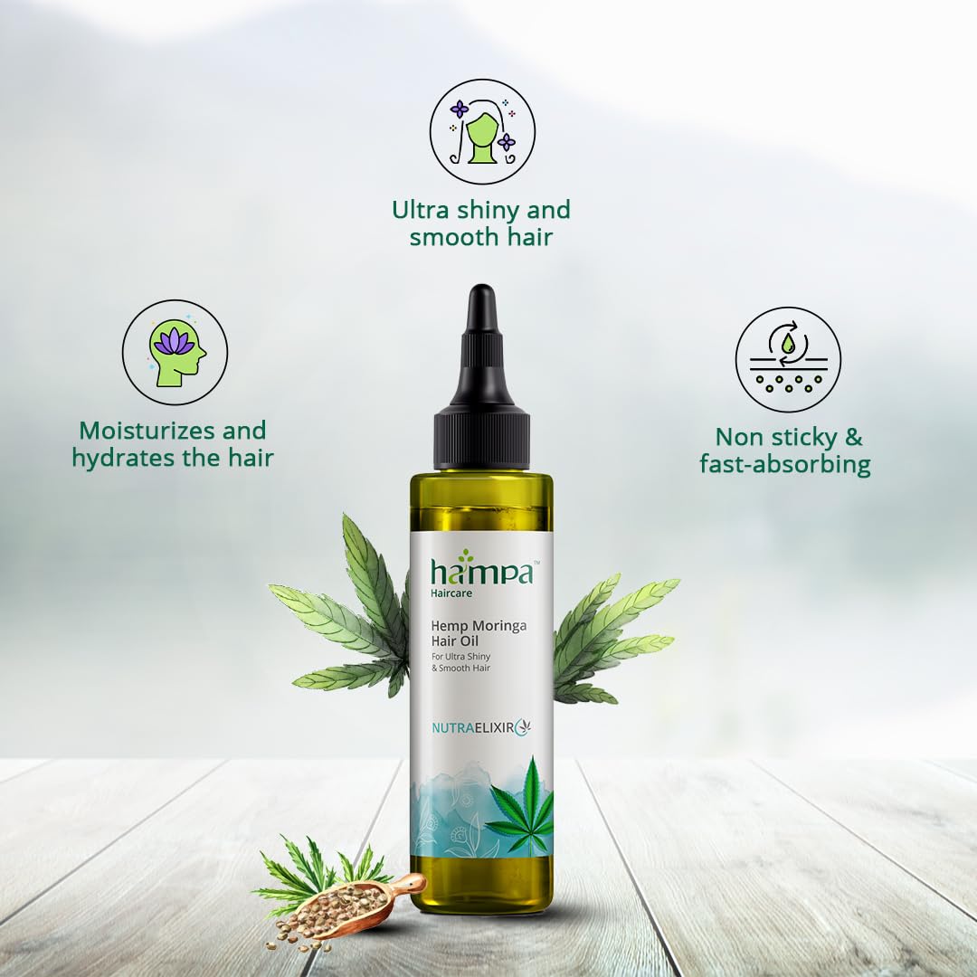 Hampa Hemp Moringa Hair Oil - 100 ml