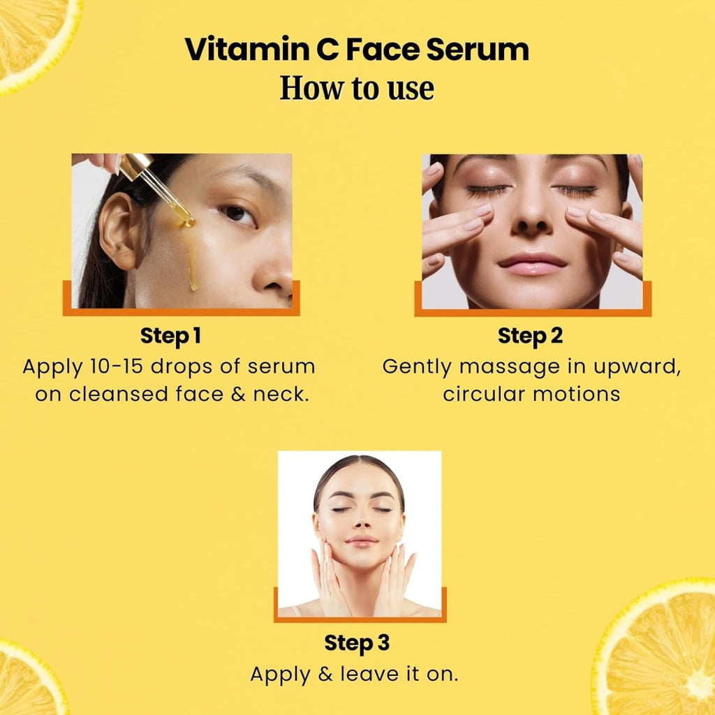 Aroma Treasures Vitamin C Face Serum for Glowing Skin with 15% Vitamin C, Ferulic Acid, Aloe Vera & Essential Oils – Brightens, Hydrates & Reduces Dark Spots – For All Skin Types – 30ml