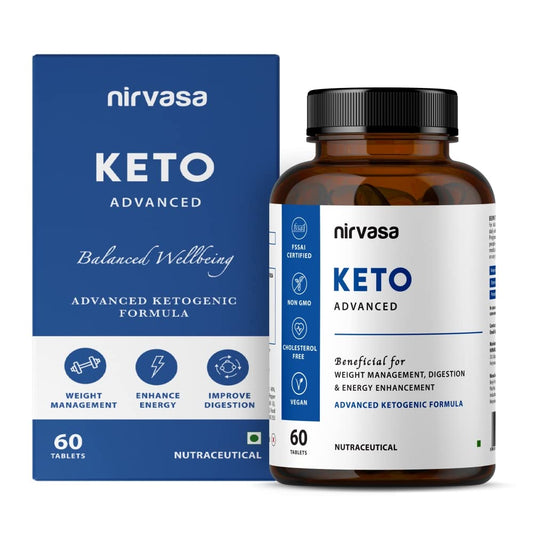 Nirvasa KETO Advanced Tablets (60 Tabs) with Garcinia Cambogia & Green Coffee Extract | Supports Weight Loss, Fat Burning & Ketosis | Boosts Energy & Metabolism | Natural Keto Supplement
