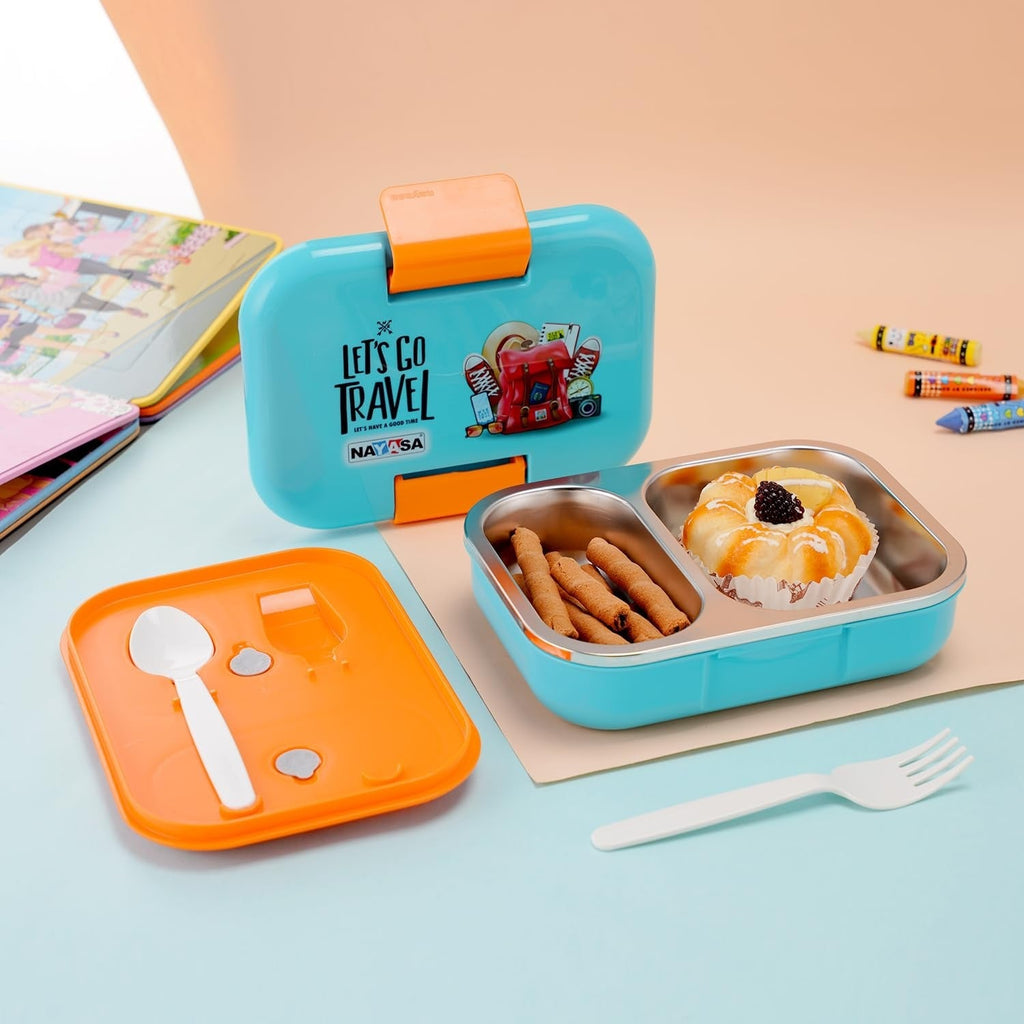 Nayasa Marco Big Insulated 2-Compartment Stainless Steel Lunch Box