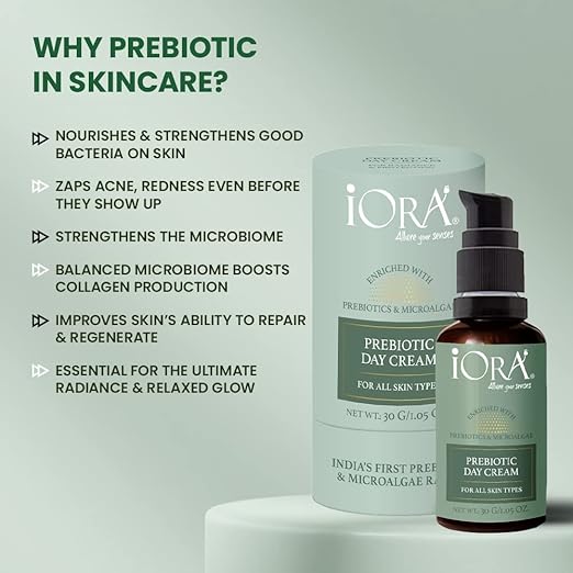 Iora Prebiotic Radiance Day Cream with SPF 15 Moisturizer - 30 gms