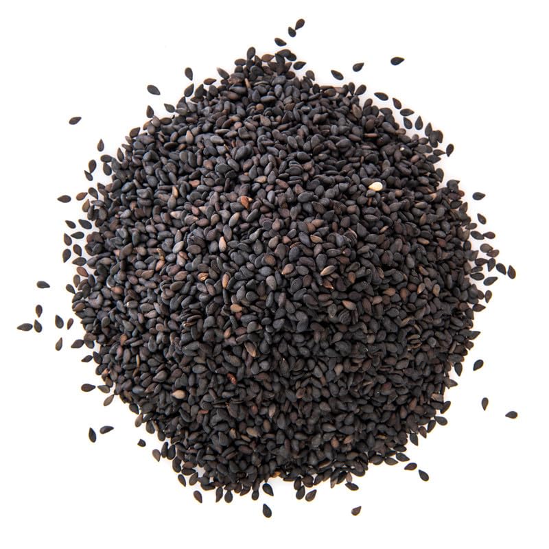 KraveYum Black Sesame Seeds for Eating | Whole Fresh and Natural Unhulled Kale | Black Til Seed for Weight Management, Indian Spice | Kaale Til