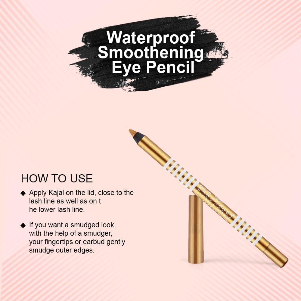 Daily Life Forever52 Waterproof Smudgeproof Smoothening Eye Pencil For Long Lasting Eye Makeup, (Gold - F505)