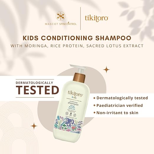 Tikitoro Kids Conditioning Shampoo for 4-10 years - 300 ml Each (Pack of 2)