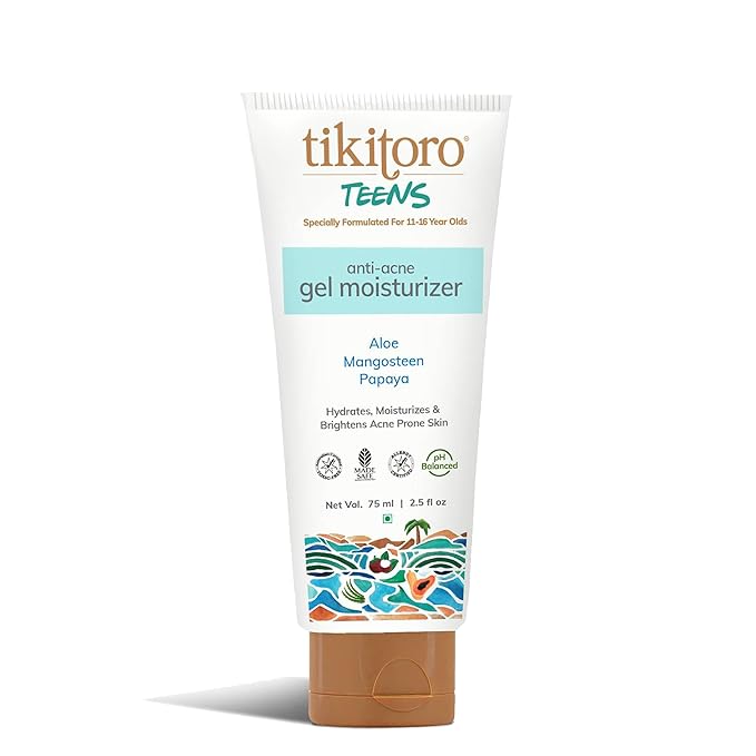 Tikitoro Teens Anti-Acne Gel Moisturizer with Aloe Mangosteen Papaya - 75 ml