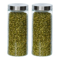 Femora Kitchen Storage Jars Borosilicate Glass With Steel Lid Air Tight Kitchen Jar and Container | 2200 Ml | Pack of 2