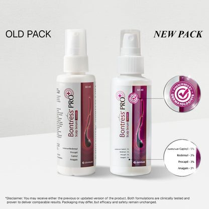 Bontress PRO+ Scalp Serum | Powered by Pro Active Peptides â€“ 5% Capixyl, 3% Redensyl, 3% Anagain, 3% Procapil | Dermat recommended Hair Growth Serum | 94% Users Reported Hair Growth in 28 Days