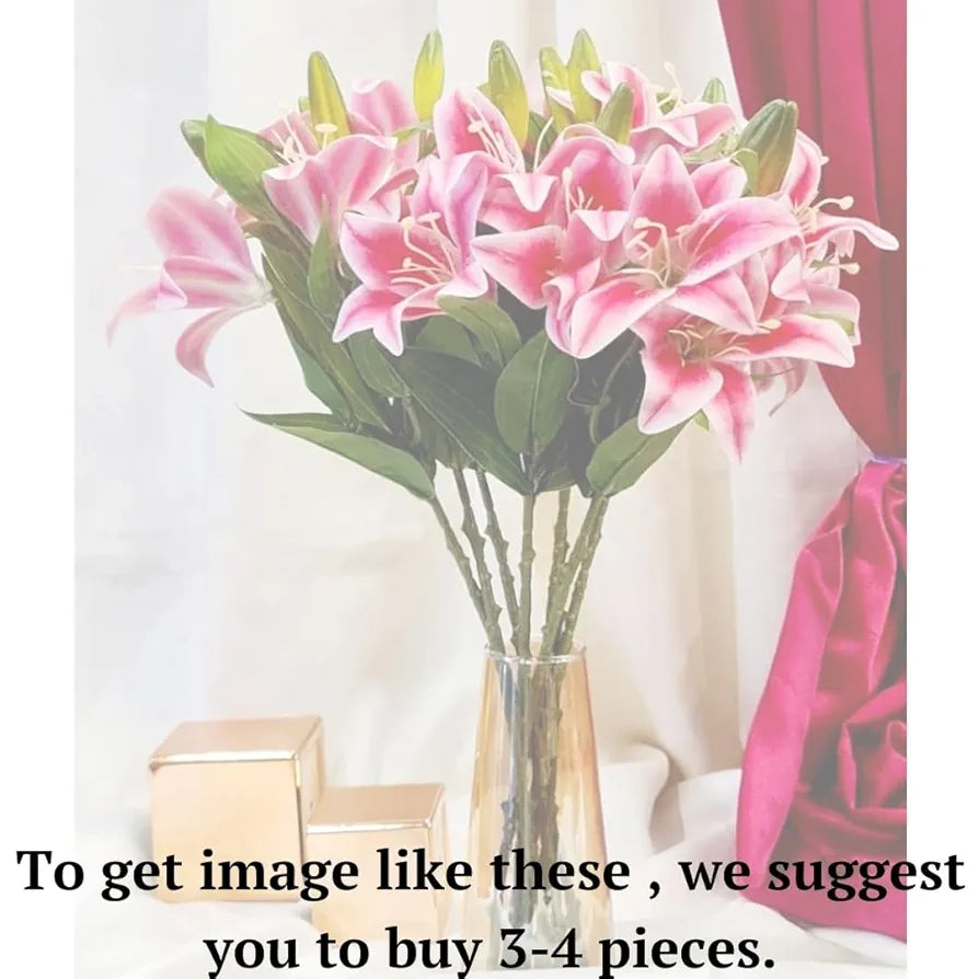 Lily Artificial Flowers Sticks Purple