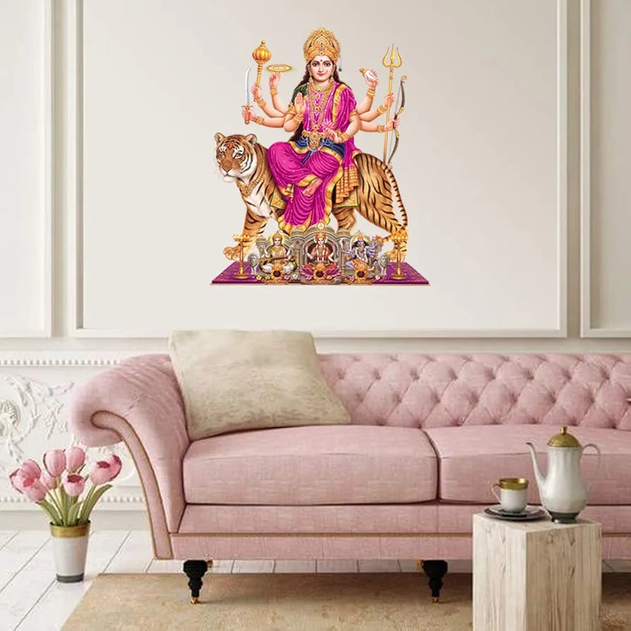 Rangoli White Glossy Vinyl Wall Sticker Premium Self-Adhesive Waterproof Parent-5 Design-10