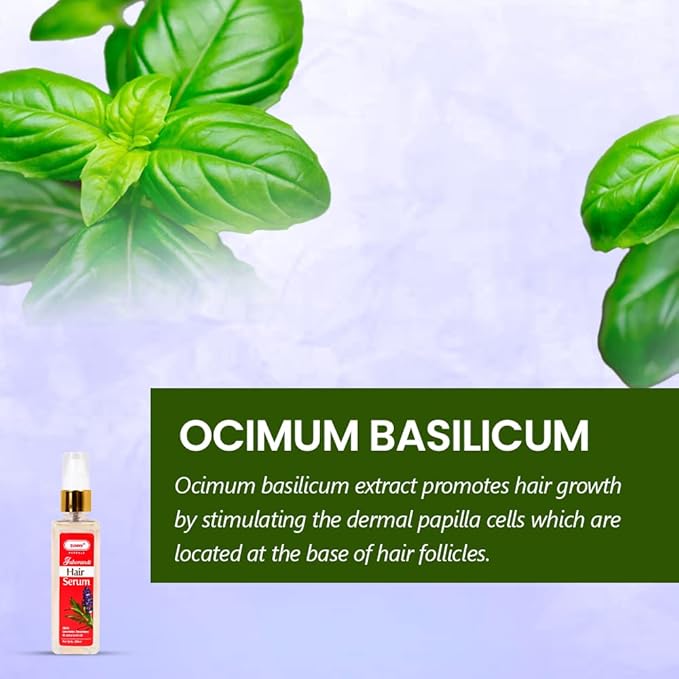 Sunny Herbals Hair Serum Enriched With Jaborandi & Basil & Essential Oils - 100 ml