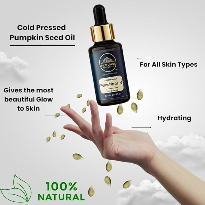 Wildflower Essentials Pure Pumpkin Seed Oil Cold Pressed - 30 ml