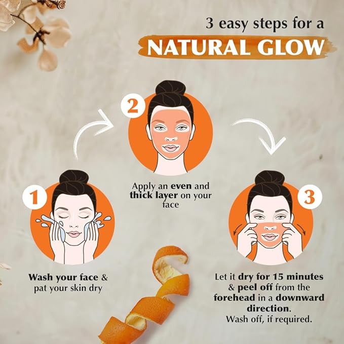 Everyuth Naturals Orange Peel Off Mask for Natural Glow - 90 gms