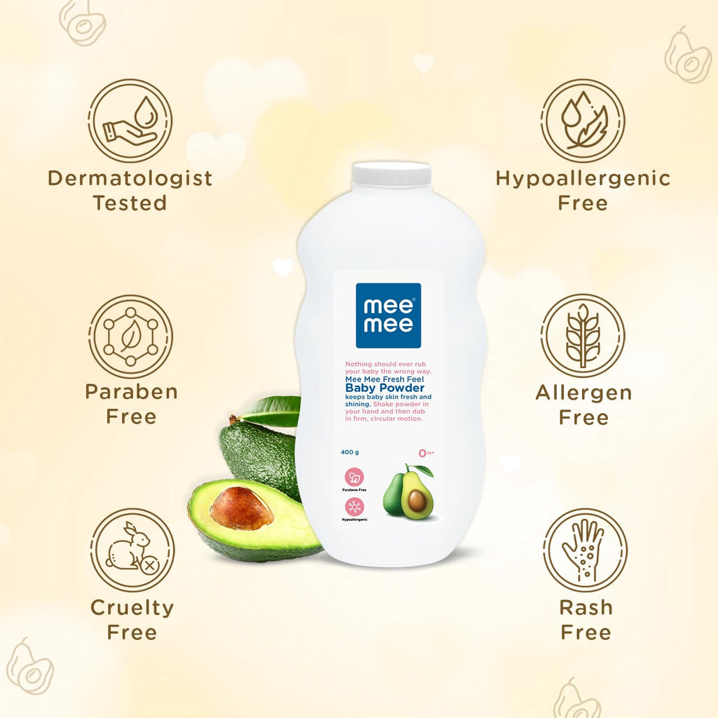 Mee Mee Newborn-Friendly Talcum Powder - 400 gms