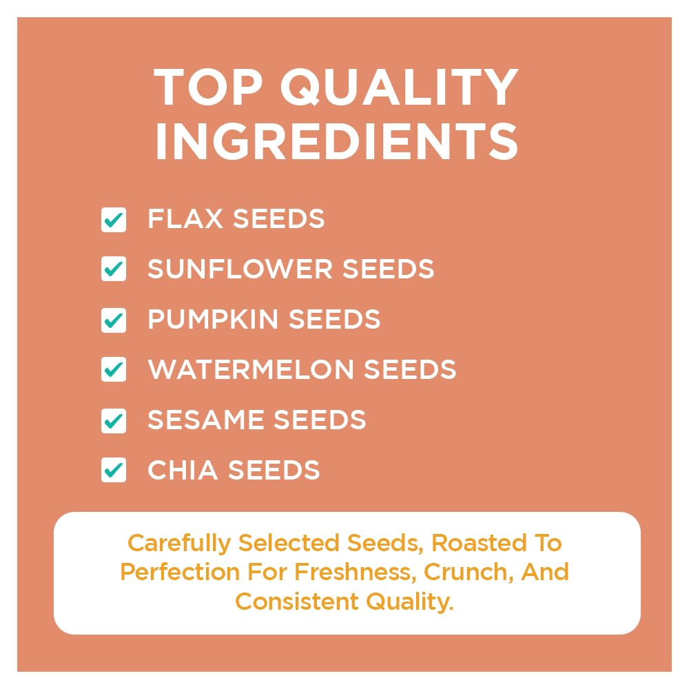 Nutty Gritties Premium Super Seed Trail Mix 200g | 6 Super Seeds in 1 Mix – Flax, Chia, Sesame, Sunflower, Watermelon & Pumpkin | High Protein & Fibre | Healthy Snack | Resealable Pouch