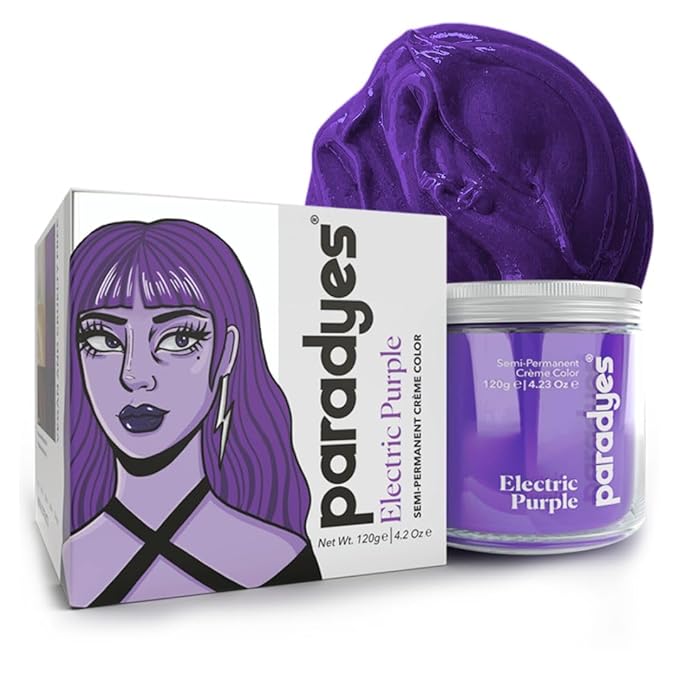 Paradyes Semi-permanent Electric Purple Diy Conditioner Based Hair Colour - 120 Gms