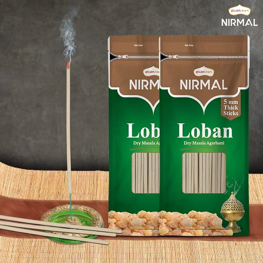 Shubhkart Nirmal Loban Dry Masala Agarbatti Stick Zipper 125gms 5mm Thick Sticks