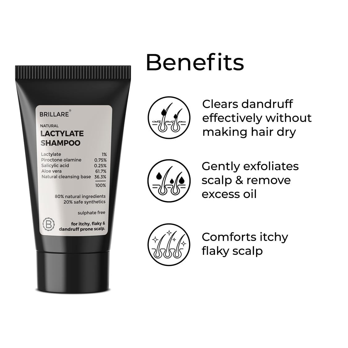 Brillare Mini Lactylate Shampoo To Reduce Dandruff (12 ML)