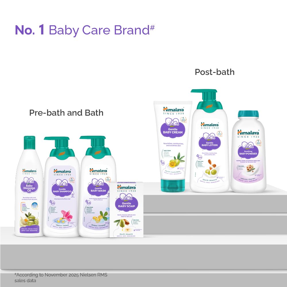 Himalaya Soothing Baby Powder 100gm | No.1 Doctor-Prescribed Brand | Formulated for sensitive skin | Soothes, calms and comforts baby's skin | 99% Natural Origin Ingredients | Free from harsh chemicals