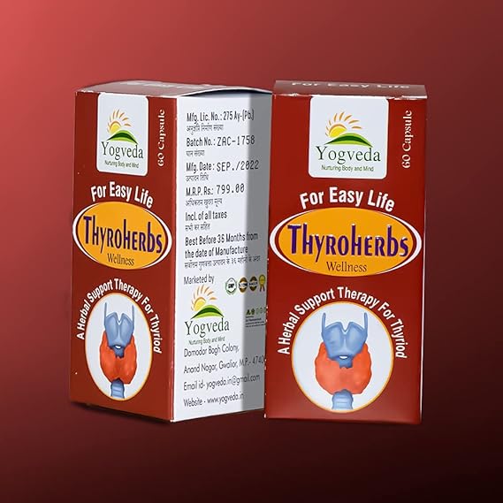 Yogveda Thyroherbs Tablets Supports Thyroid Health  - 60 Capsules