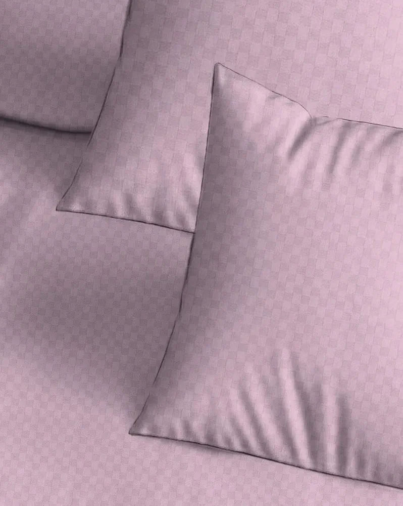 Trance Home Linen Premium Skin Friendly 100% Cotton Jacquard Weave Fitted Bedsheet for King Size Bed with 2 Pillow Cover 300TC 78 x 72 Inches Colour Cameo Rose