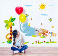 Jaamso Royals Cartoon Animal Jungle Vinyl Peel and Stick Decorative Wall Sticker