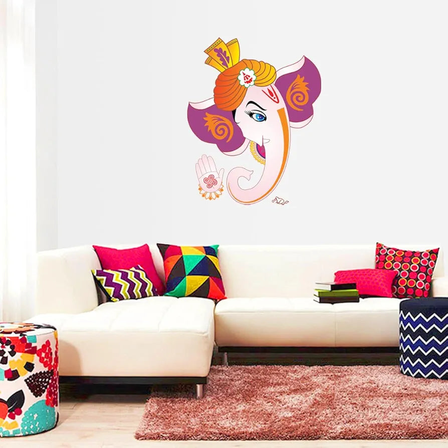 Rangoli White Glossy Vinyl Wall Sticker Premium Self-Adhesive Waterproof Parent-2 Design-15
