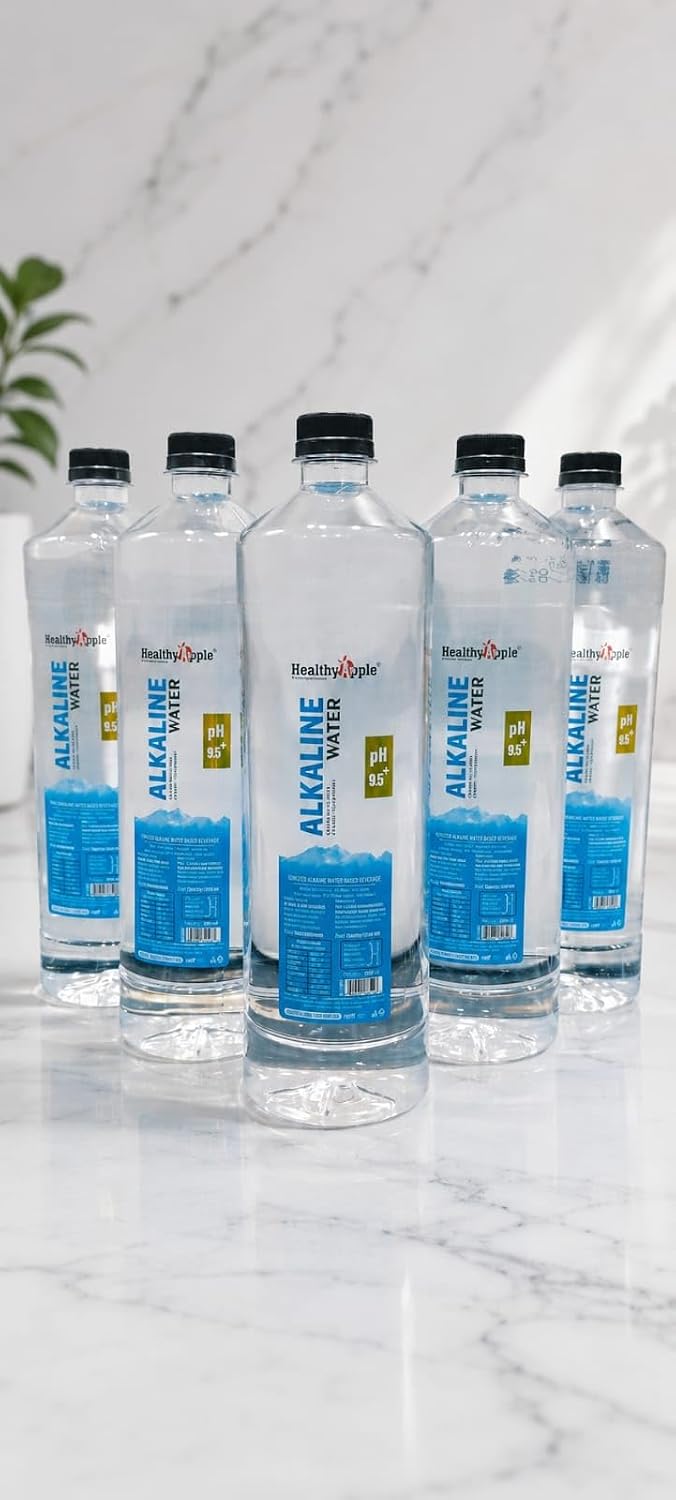 Healthy Apple Alkaline Water, pH 9.5+, Non-Carbonated, with Minerals and Antioxidants, 990 ml