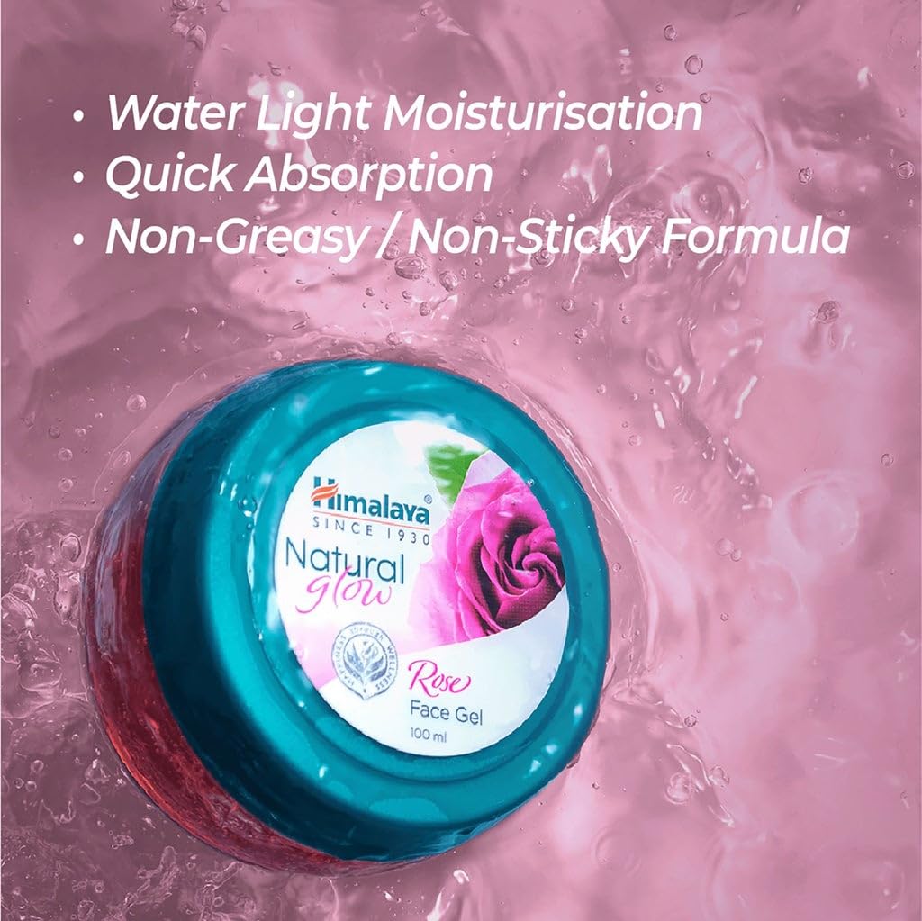Himalaya Natural Glow Rose Face Gel 100ML, Red