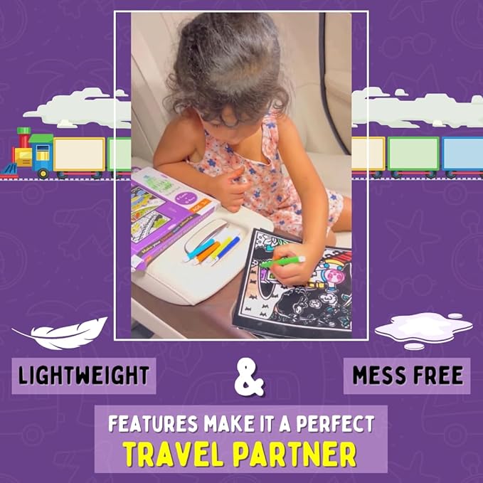 Pepplay Mini Velvet Coloring Card Kit Set of 8 Travel Friendly No Mess Art for Kids Art and Craft Vehicles