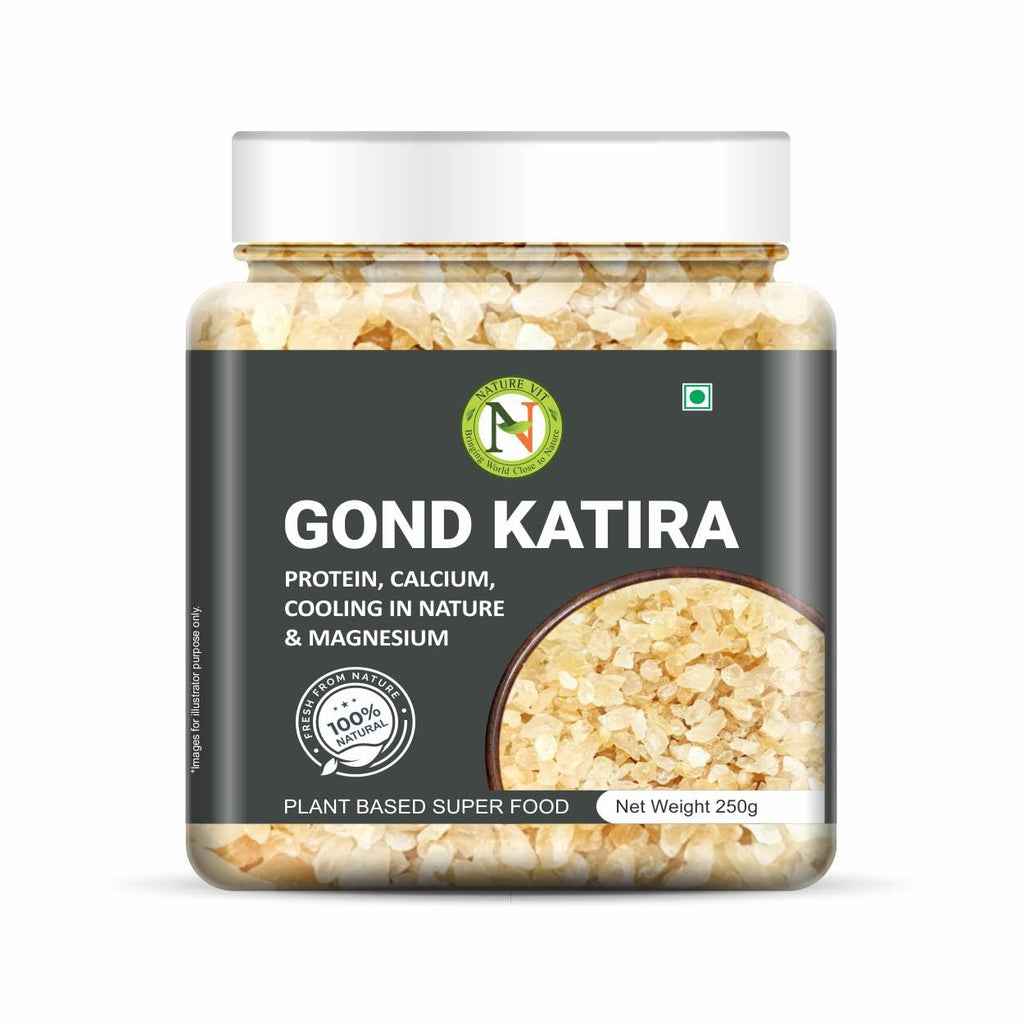 NatureVit Pure Gond Katira (Edible Almond Gum) | High Cooling Properties | Natural Tragacanth Gum Superfood | Calcium · Magnesium · Protein