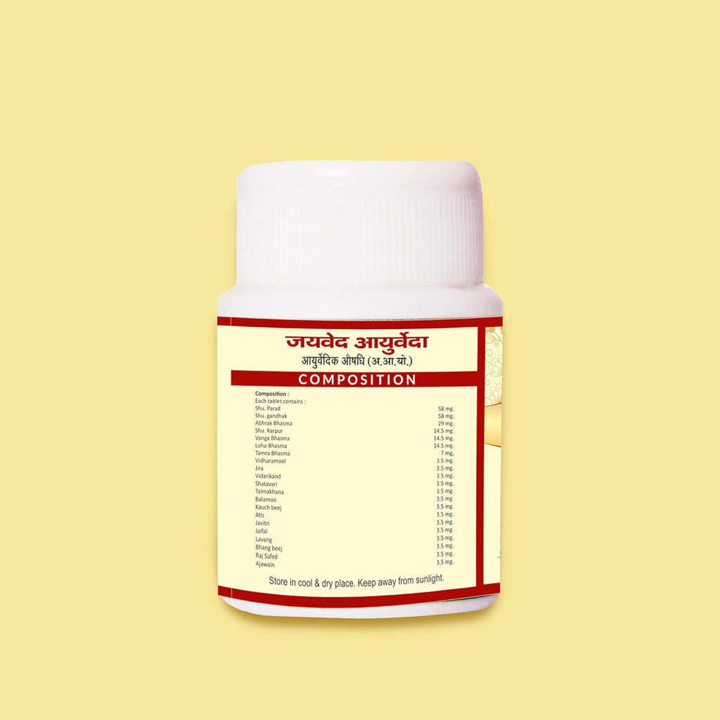 Jaived Ayurveda Manmanth Ras (Gold Coated) - 40 Tablets (Pack of 3)