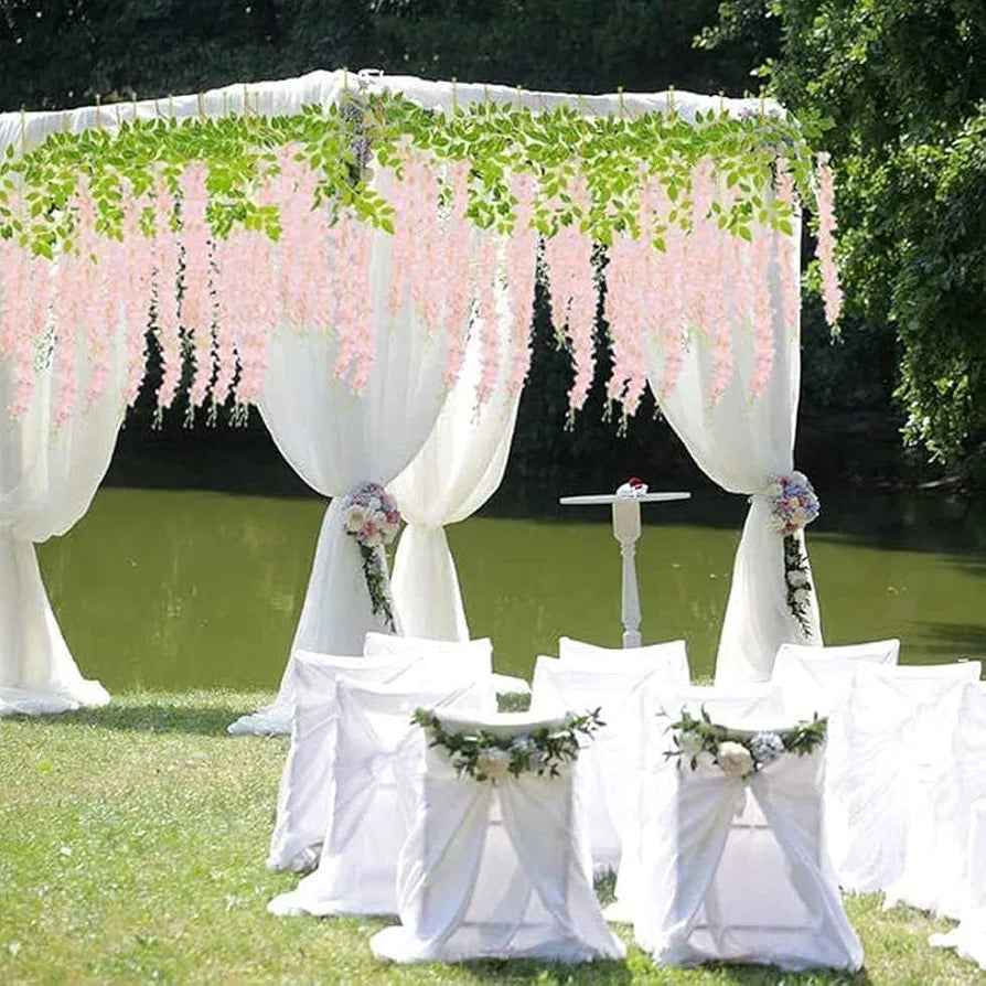 Ployester Plastic Artificial Flower Wisteria Hanging