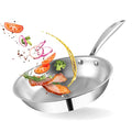 Vinod Platinum Triply Stainless Steel Frypan 16 cm | 2.5 mm Thick | Steel Pan for Cooking | Scratch Resistant