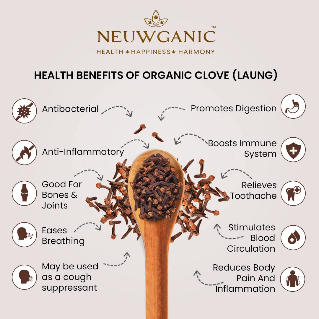 Neuwganic - Organic Clove Pure & Natural Laung - 50 Grams