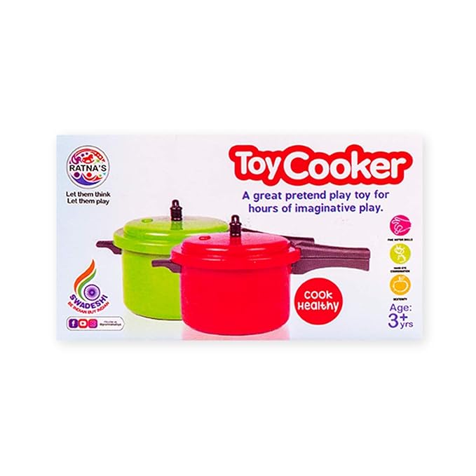 Ratna's Toy Cooker Miniature Household Kitchen Appliances Pretend Play Toy for Kids | Green