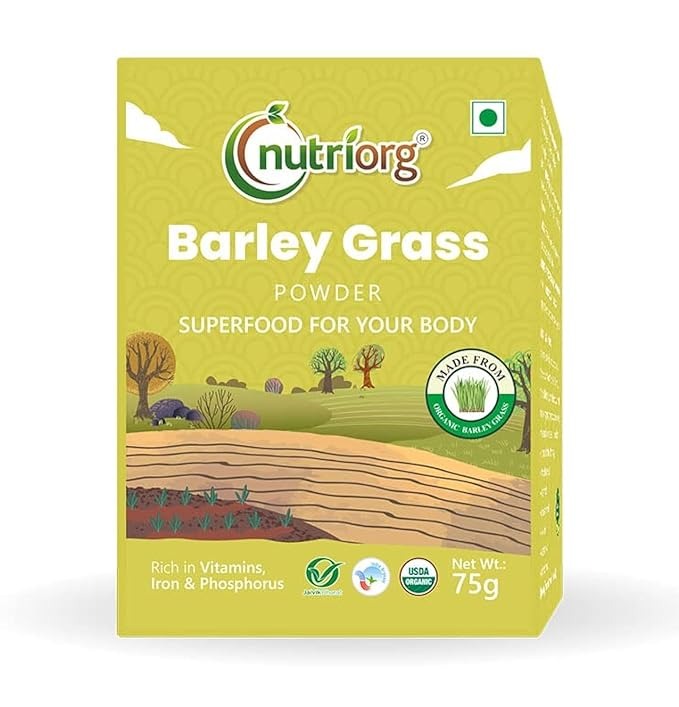 Nutriorg Organic Barley Grass Powder - 75 gms