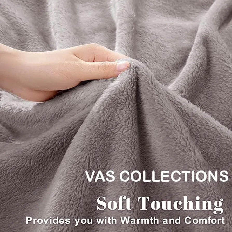 Homekart Premium Solid Color Soft Plush Mink Blanket Ultra Cozy and Warm Silky Soft All Season Single Bed Blanket Grey