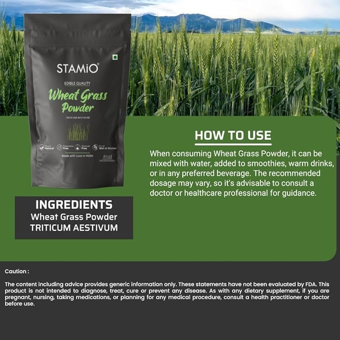 Stamio Wheat Grass Powder - 250 gms