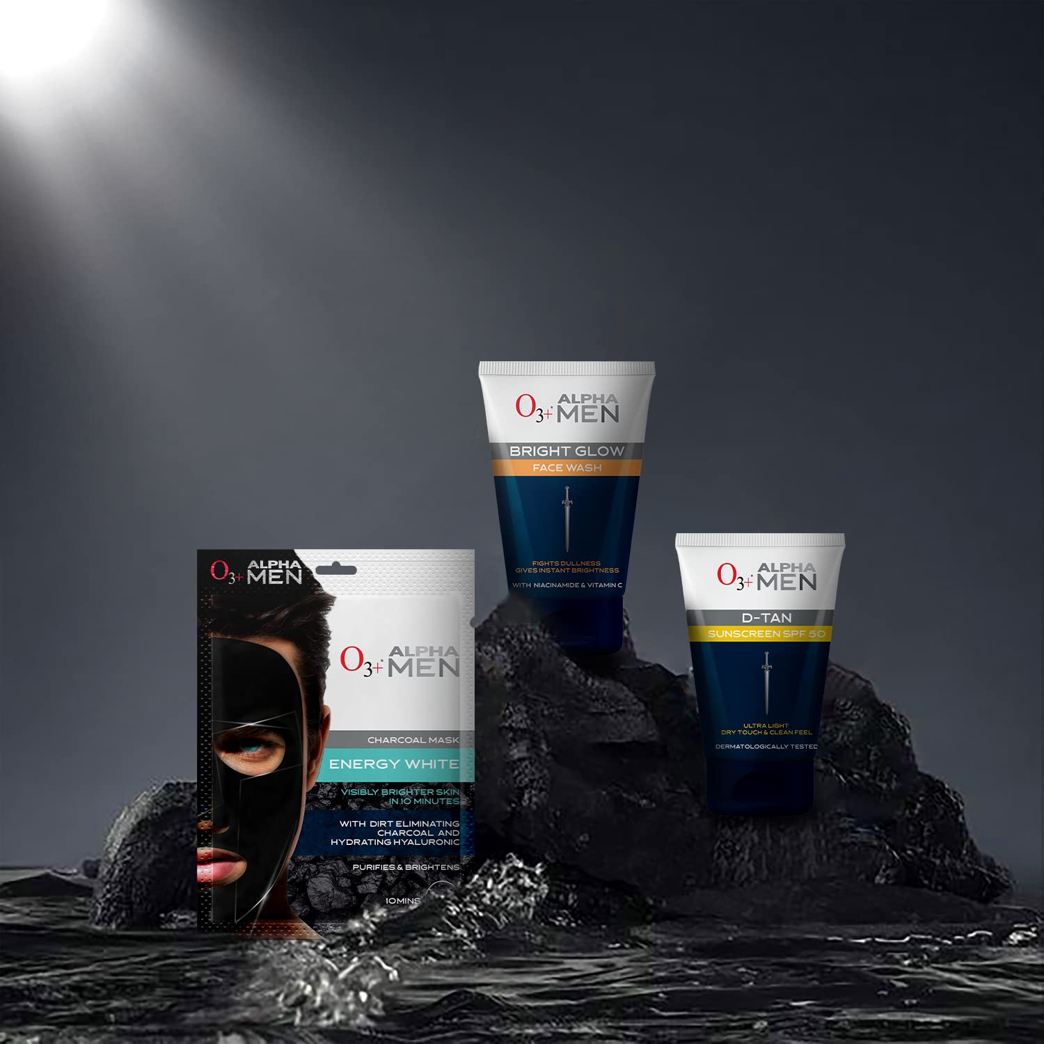 O3+ ALPHA MEN Bright Glow Face Wash 50g