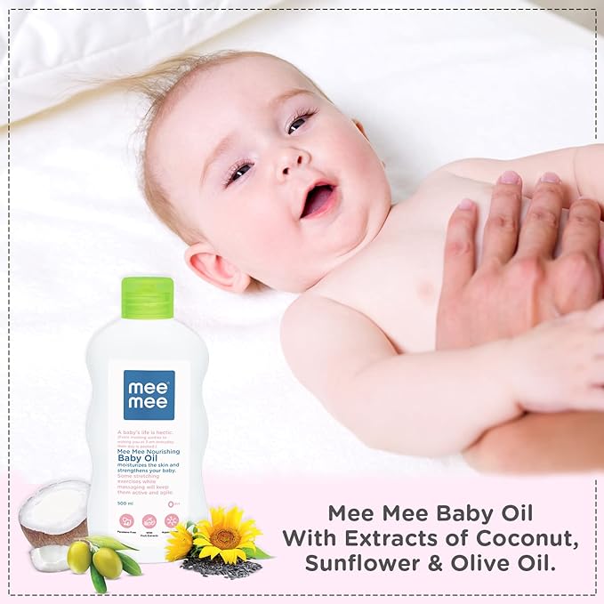 Mee Mee 3-in-1 Baby Oil - 500 ml