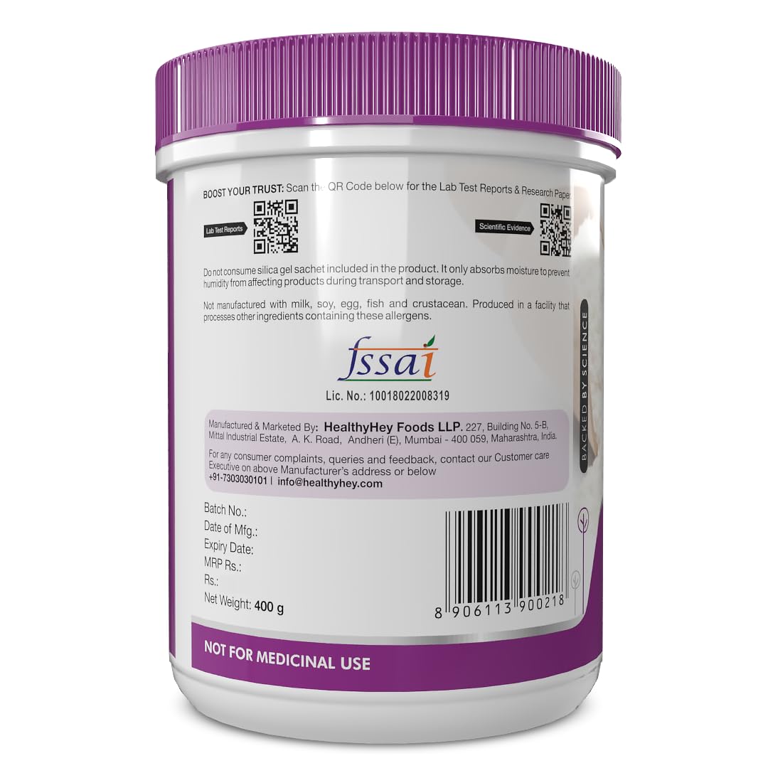 Healthyhey Nutrition 100% Pure Myo Inositol Powder (Vitamin B8), 400gm pack