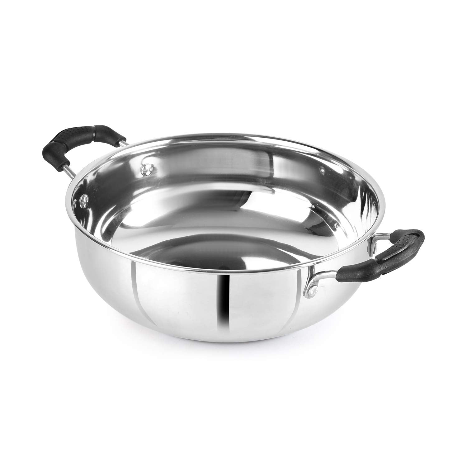 Cello Steelox Induction Compatible Stainless Steel Kadhai - 3ltr