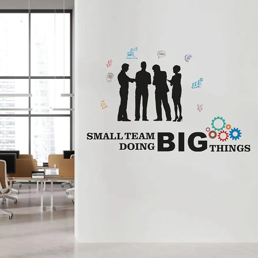 StickMe Small Team Doing Big Things Office Inspirational Motivational Quotes Wall Sticker Large - 150 x 90 cm