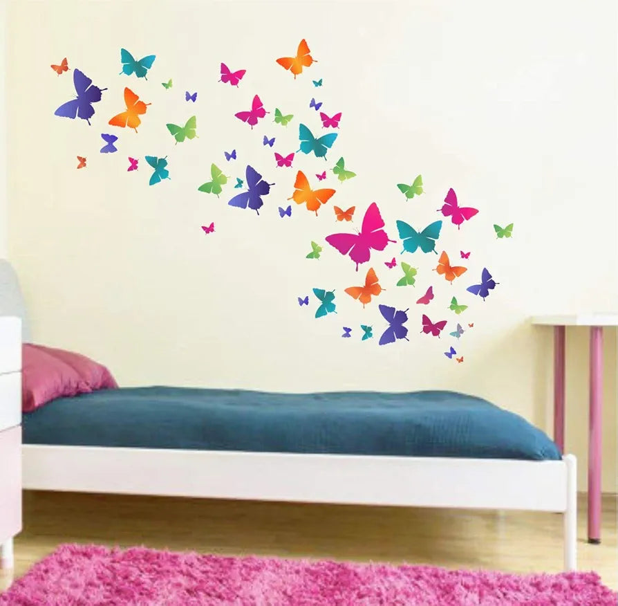 Decal O Decal Blue Butterfly with Motivational Quotes Wall Stickers Colourful Butterflies