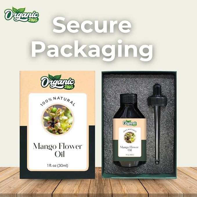 Organic Zing Mango Flower (Mangifera Indica) Oil | Essential Oil for Skincare, Haircare, Aroma & Diffusers - 30 Ml