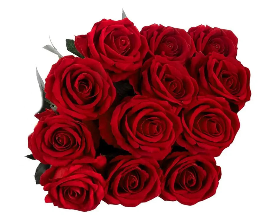 Premium Flower Artificial Flowers Red-12