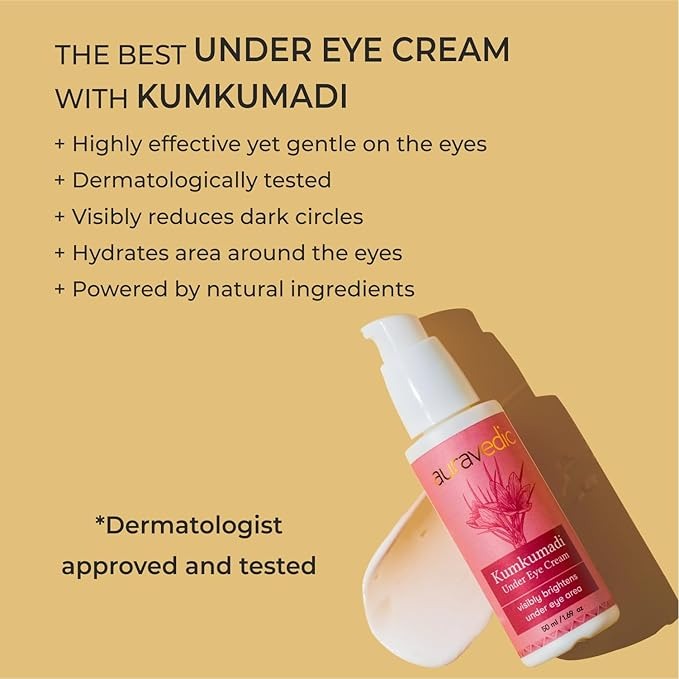 AURAVEDIC Kumkumadi Under Eye Cream - 50 gms